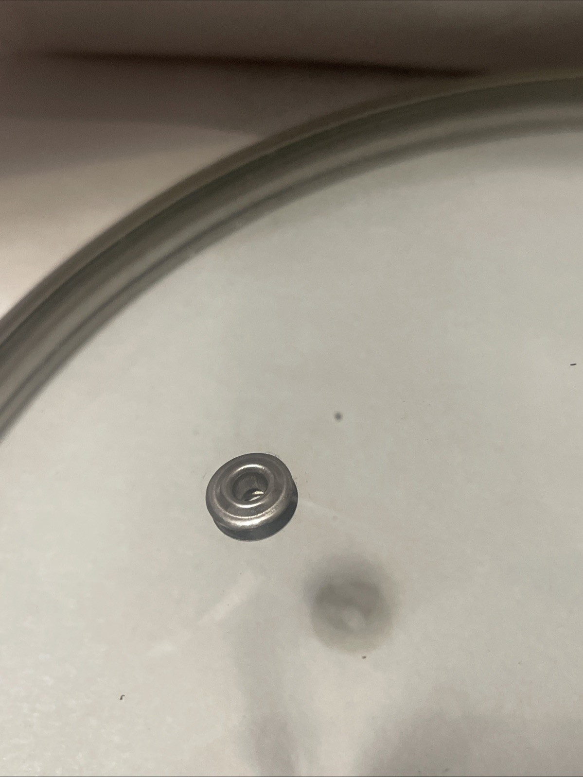 Large 11 inch Replacement Glass Lid W/ Stainless Steel Rim & Steam Hole Lid Only