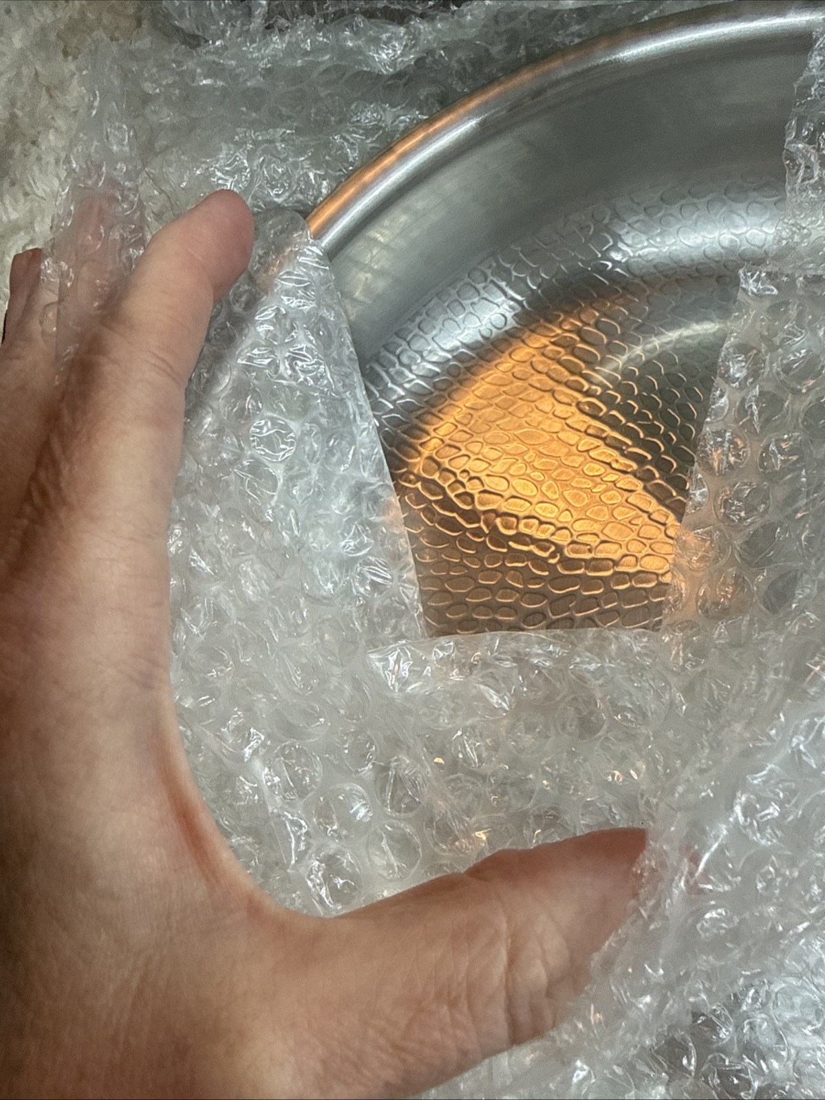 (3) Okura Premium Titanium Cookware Japan Hammered Metal 3 Pc Pan Set New