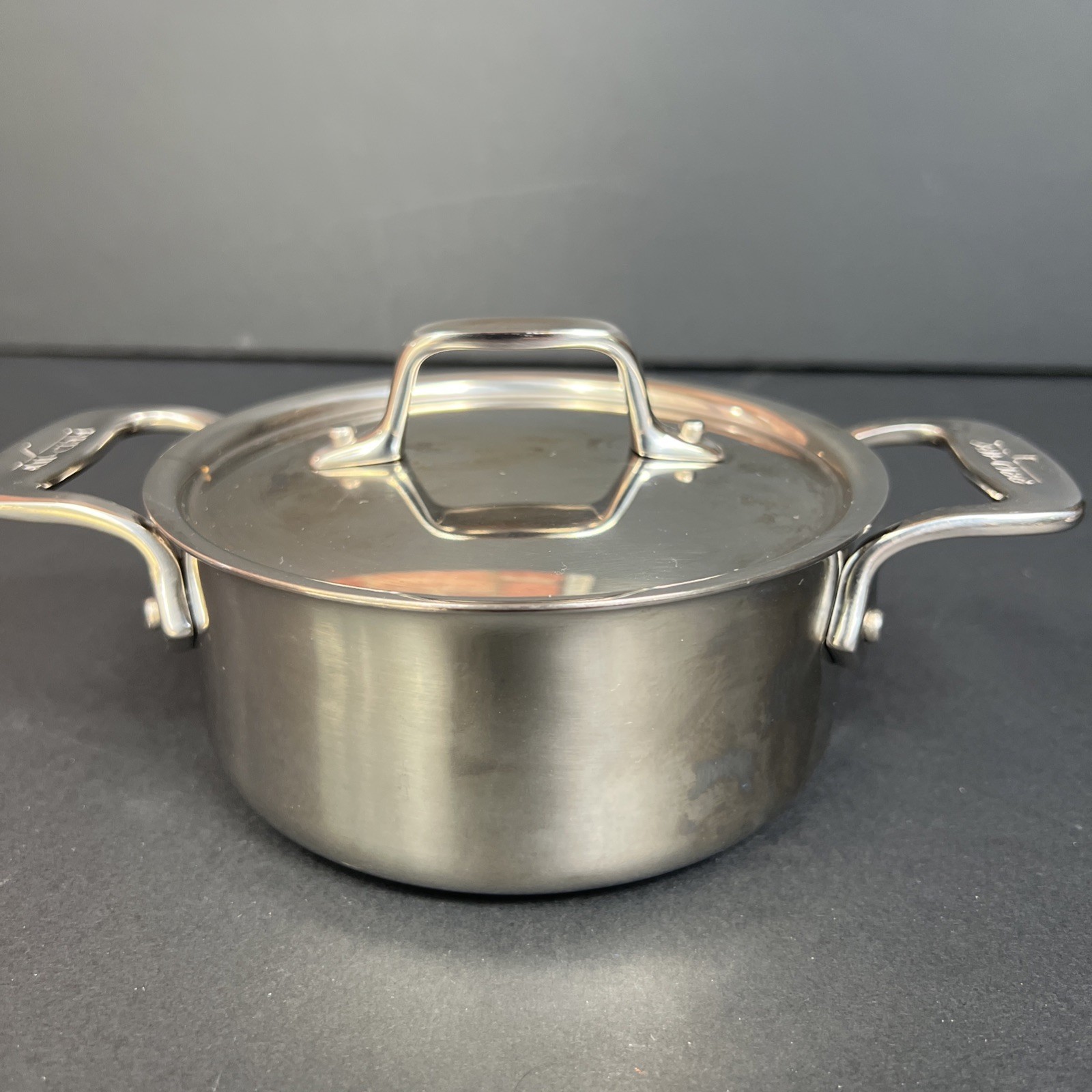 All-Clad Stainless Steel Mini Dutch Oven Cocotte Pot with Lid .5 Qt (1/2 Quart)