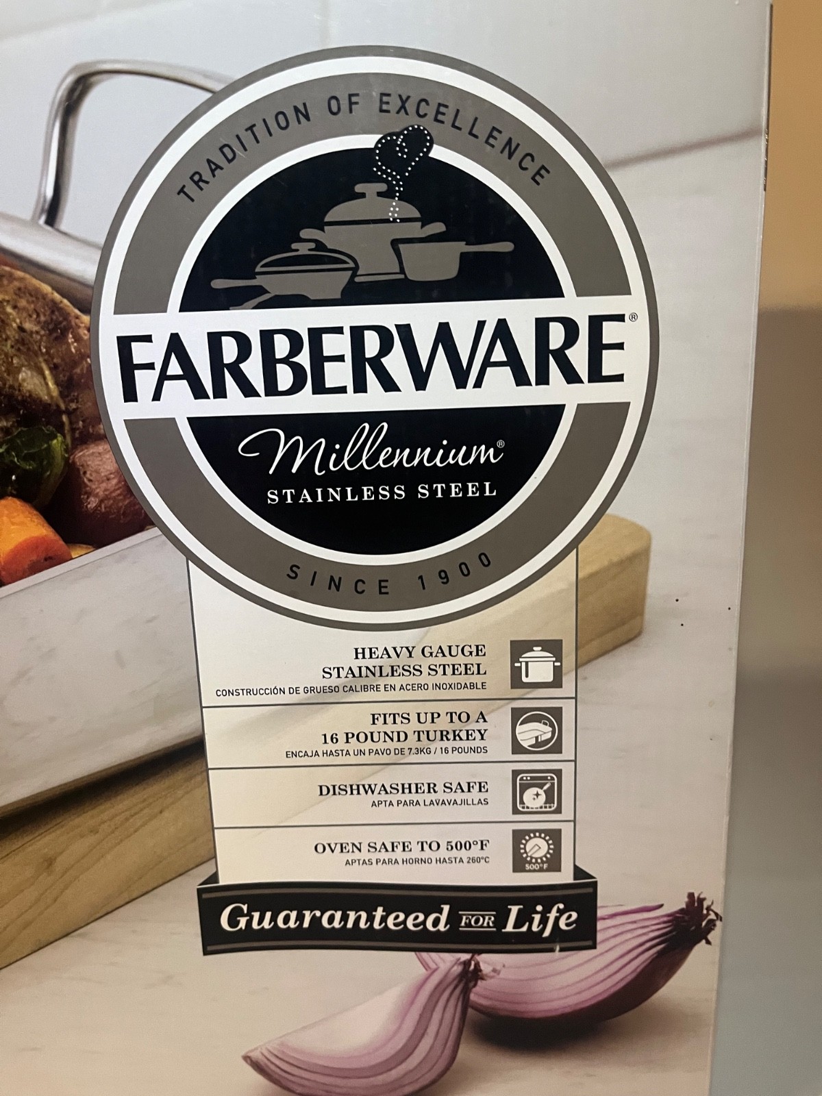 Farberware 14″x10″ Roasting Pan Stainless Steel NIB