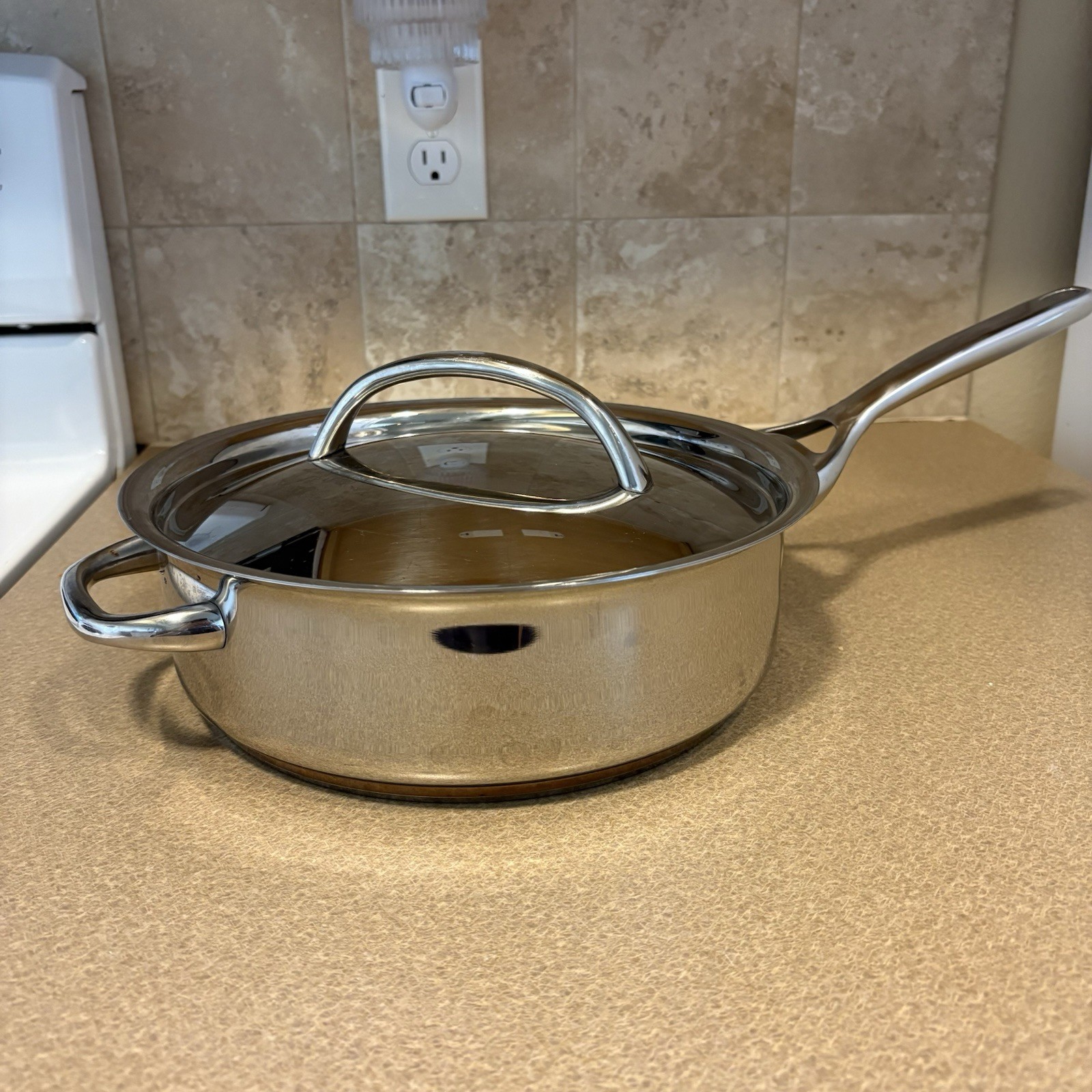 Kirkland Signature Professional Stainless Steel Copper Core 3.5 Qt Saute Pan Lid