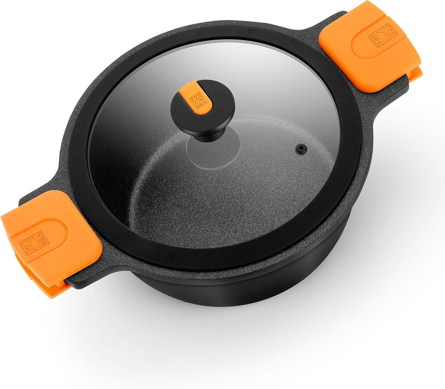 3.2QT Nonstick Stock Pot with Lid 8 Inch Oven Safe All Cooktops