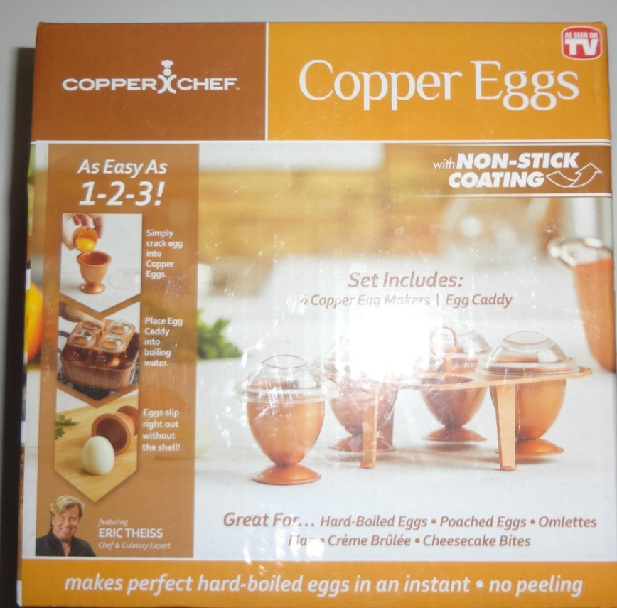 Copper Chef Copper Eggs XL As Seen On TV Perfect Egg Maker NEW NIB non stick