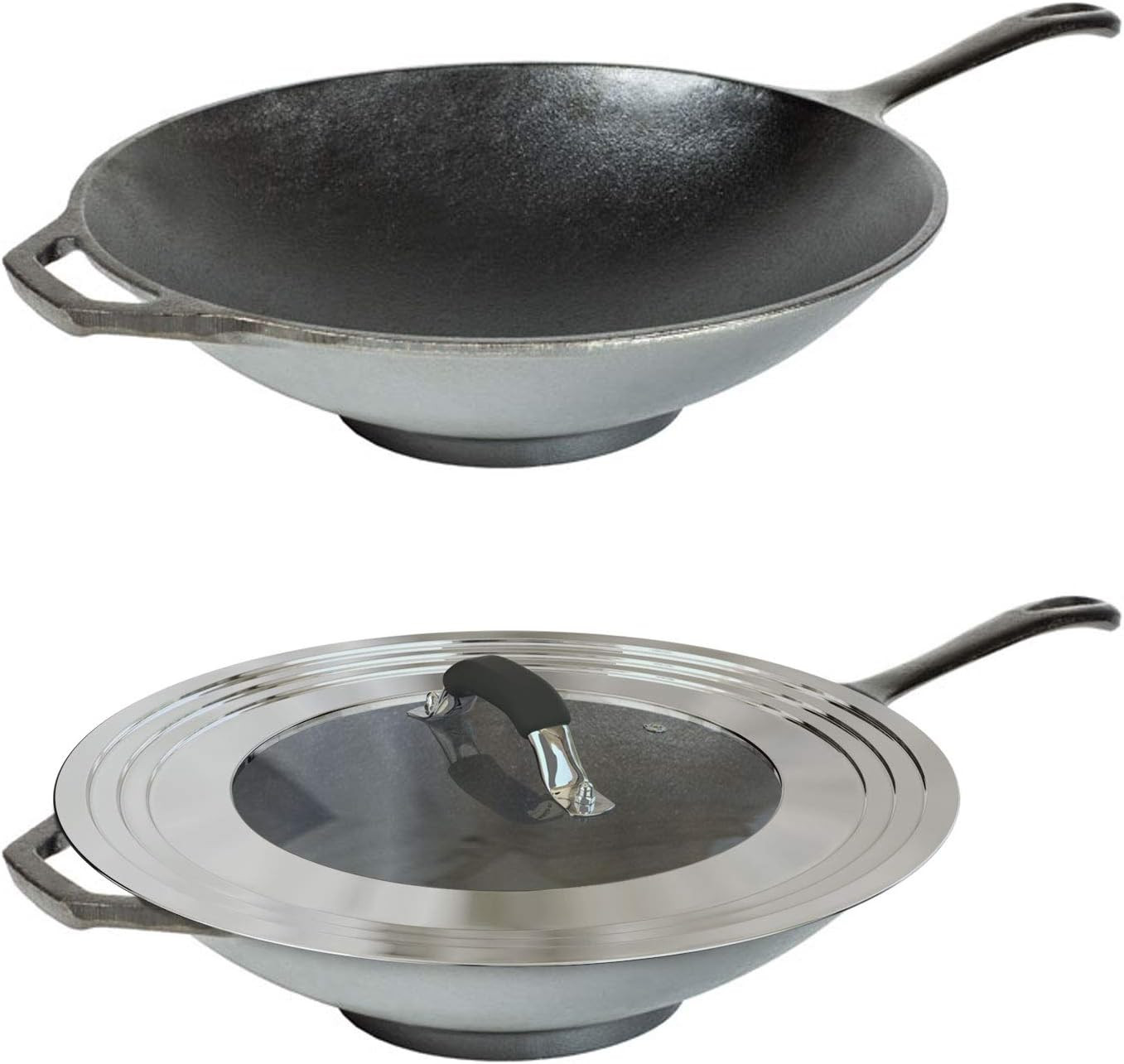Stainless Steel Universal Lid for Pans Pots Fits 8.25 9 10 11 12 Inch Cast Iron