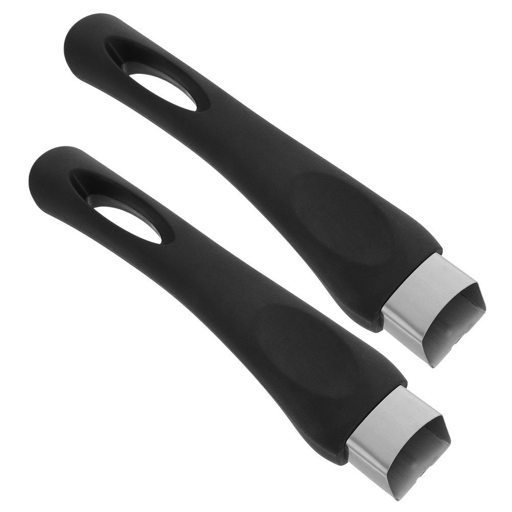 2pcs Black Pot Handle: Scald-Proof Replacement Saucepan Grip – Removable &