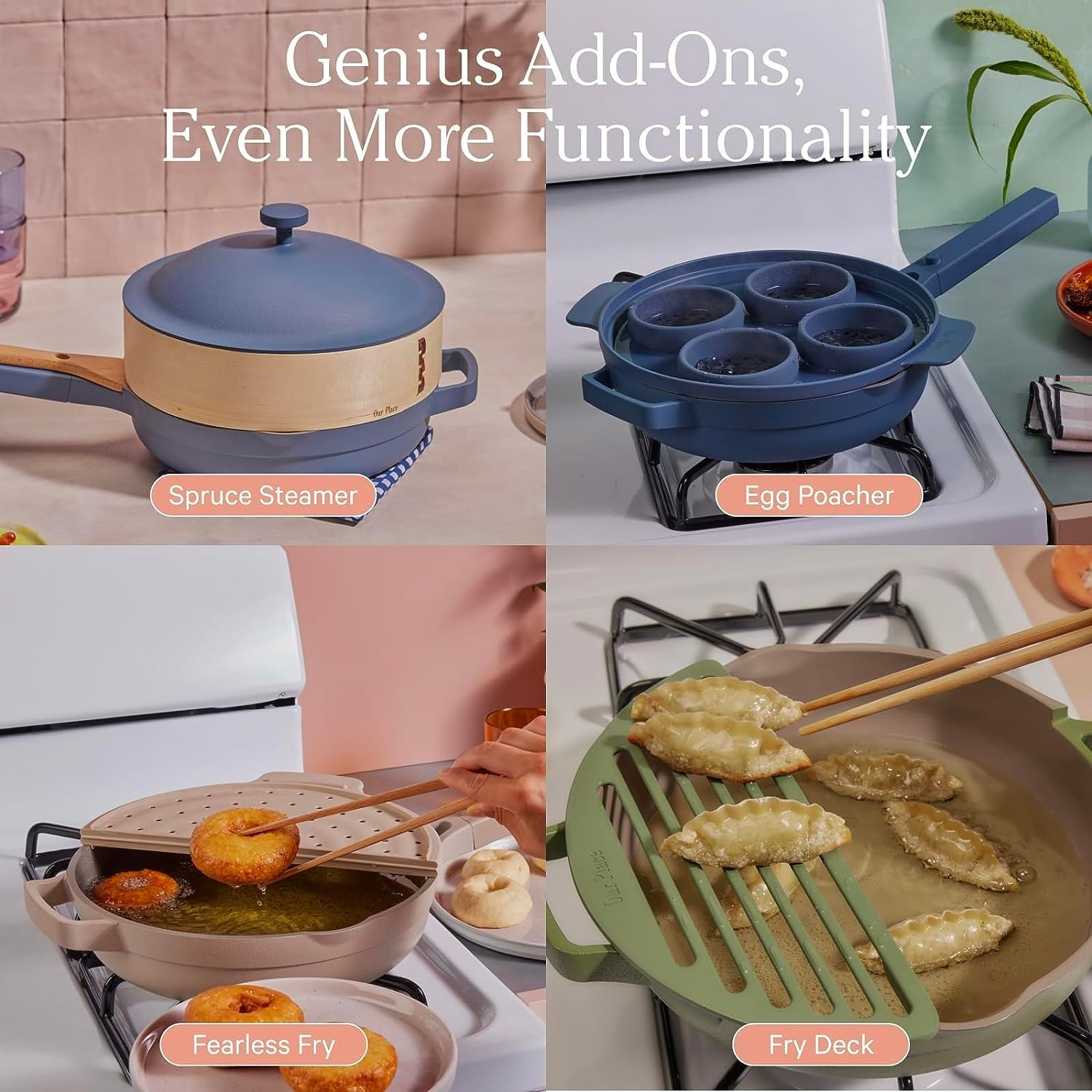 Always Pan 2.0 | 10.5″ Ceramic Pan with Modular Lid, Steamer Basket & Spatula |