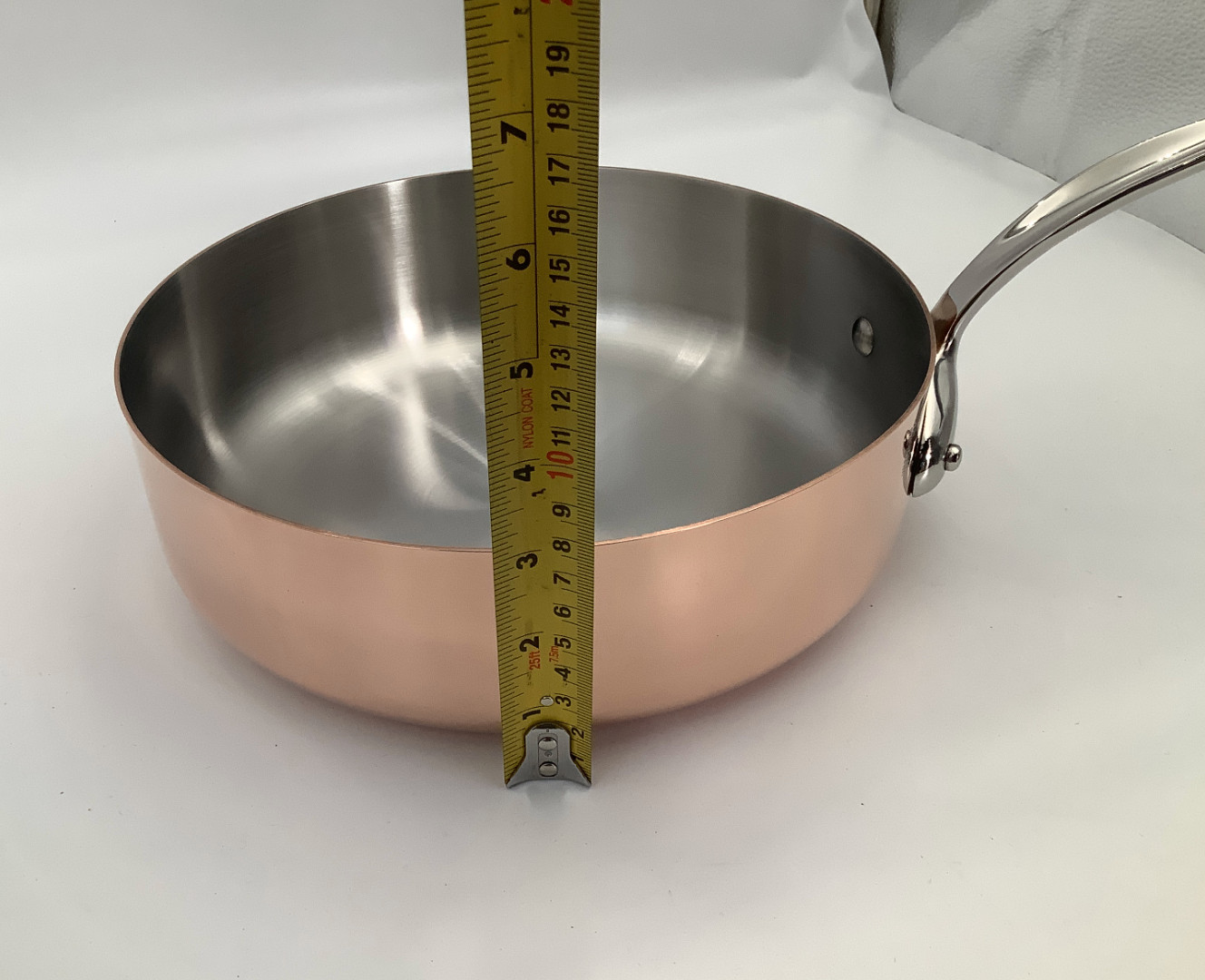 Mauviel M’Heritage 150 S Polished Copper & Stainless Steel Saute Pan, 3.5-qt.