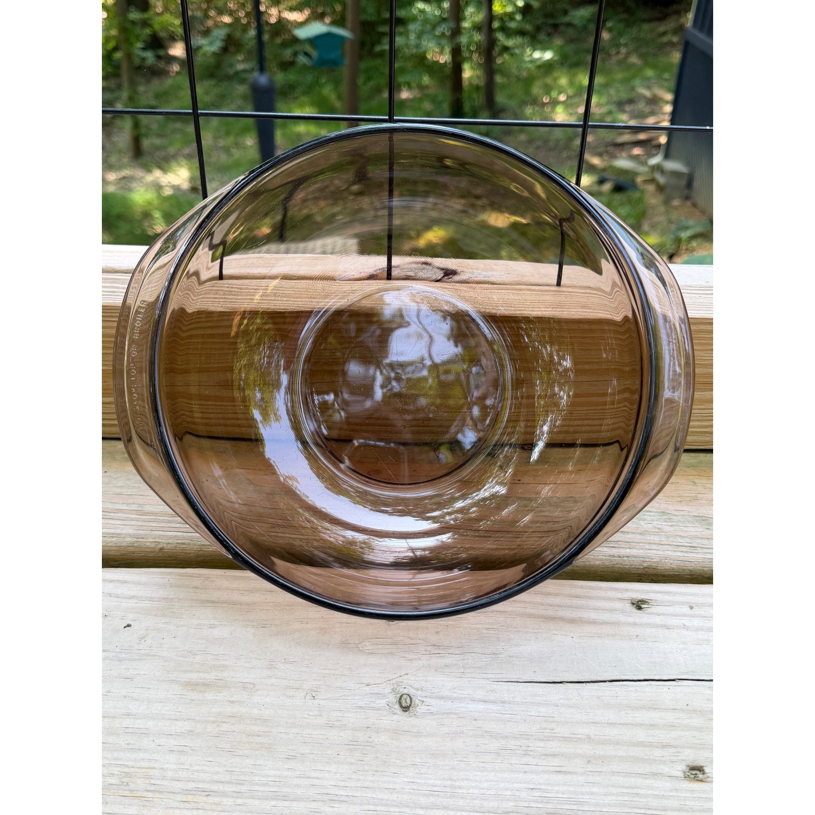 Vintage Pyrex Fireside Smoked Glass Mixing Bowl 024 2L | Brown Amber Glass Dish