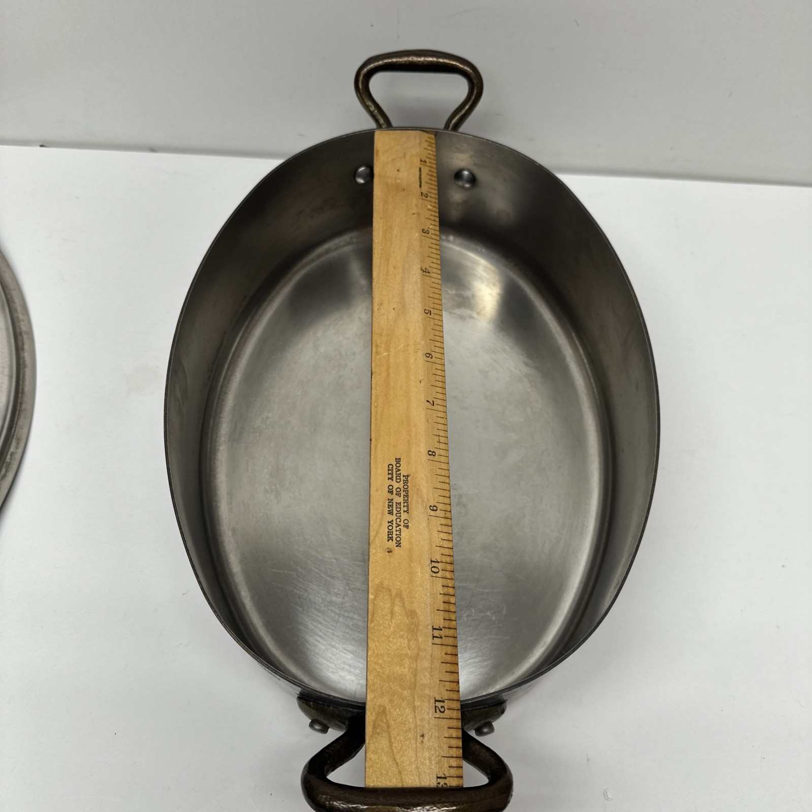William Sonoma Mauviel Oblong Braising Stew Pan Double Handle With Lid