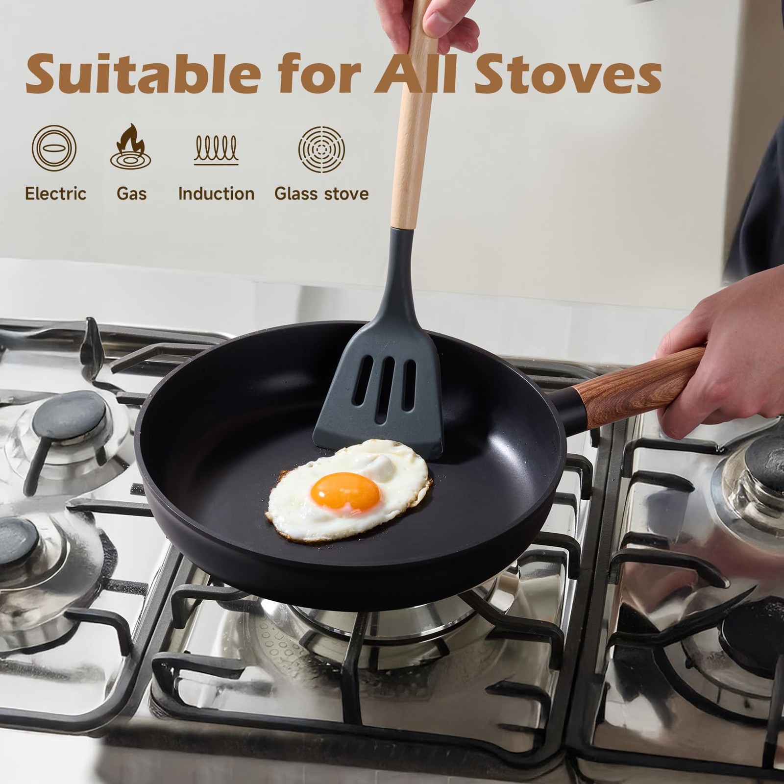 Ceramic Cookware Sets 17 pcs, Healthy Pots and Pans Set Non Stick, Induction …