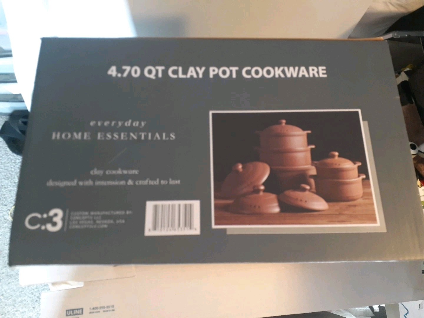 NWB Everyday Home Essentials 4.7 Qt Clay Pot Cookware