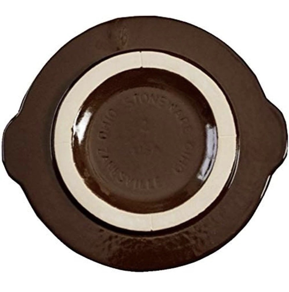 Stoneware Ceramic Lid for Food Preservation Pickling and Fermenting, 12 inch