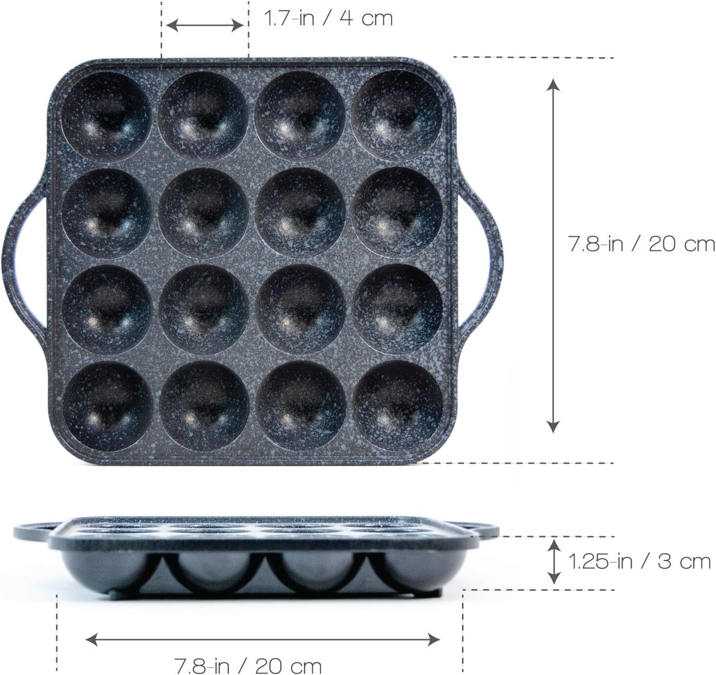 Takoyaki Nonstick Grill Pan Cooking Plate Round Pancake Puffs [Refurbished]