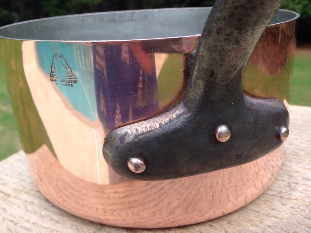 Garanti Villedieu 2.2mm French 7.25″Copper Sauce Pan Made France Marque Deposee