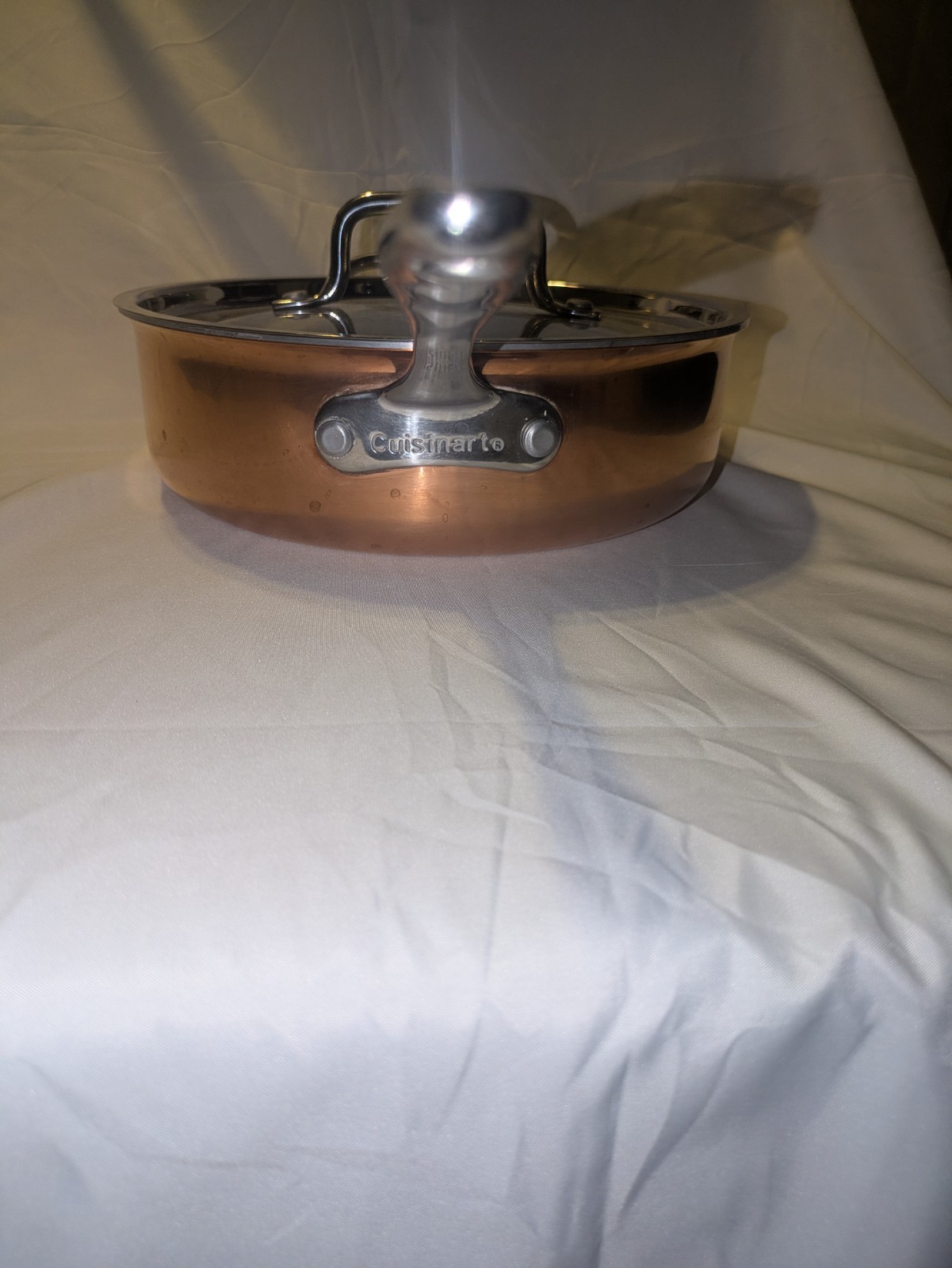 CUISINART COPPER BOTTOM SAUTE SKILLET PAN & LID COVER CTP333-24HT