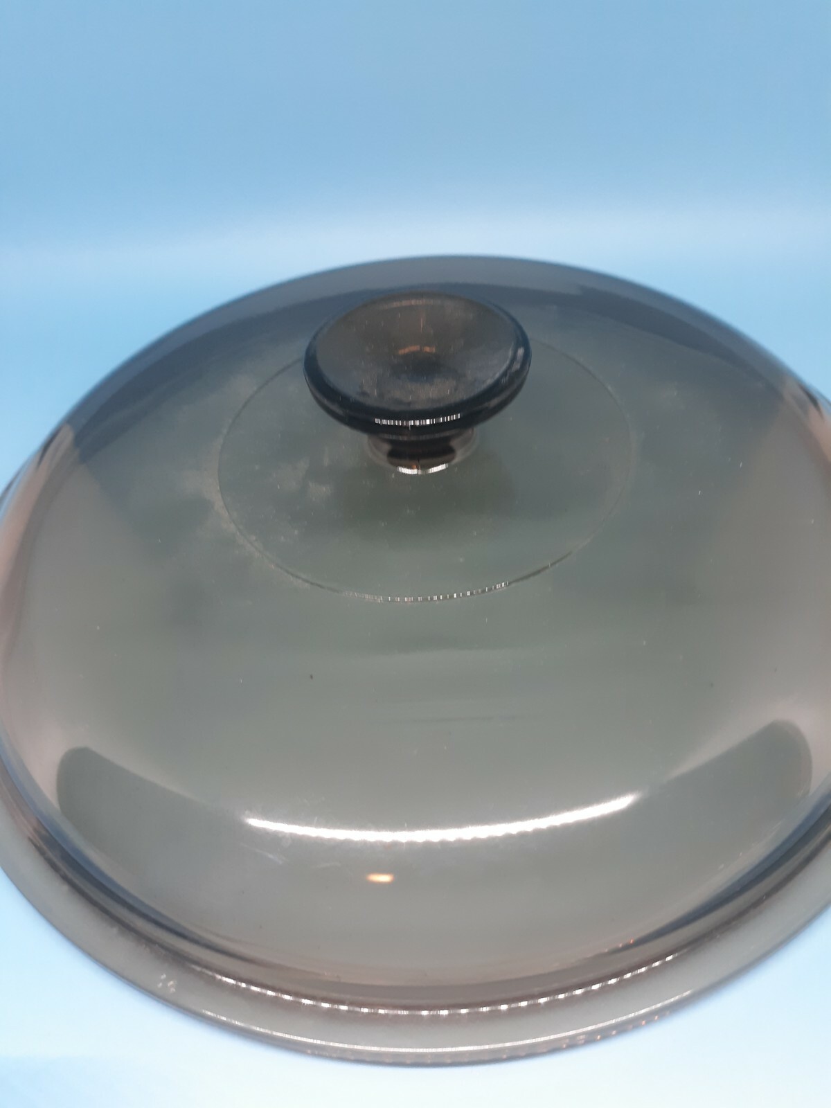 Pyrex Visions 4.5 Qt Dutch Oven Or Skillet Vision Ware 10 inch Amber Lid