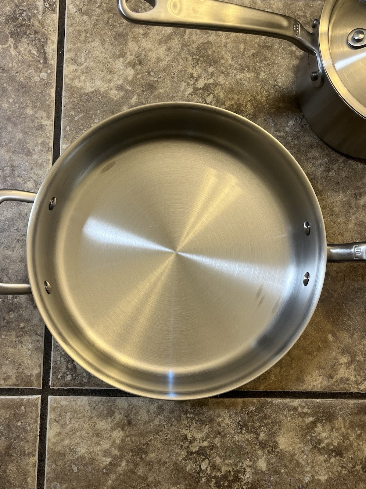 Made In Cookware Stainless 3.5 QT Saute Pan Pot & 2QT Saucepan Made-In Italy