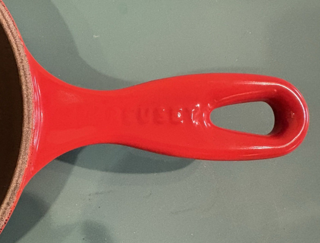 Vintage Le Creuset 6.5″ Red Enameled Cast Iron Small Fry Pan Skillet