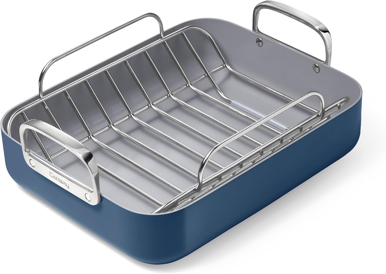 Roasting Pan 16×13” Roasting Pan W/ Rack Non-Stick Ceramic Coated Non Toxic PTFE