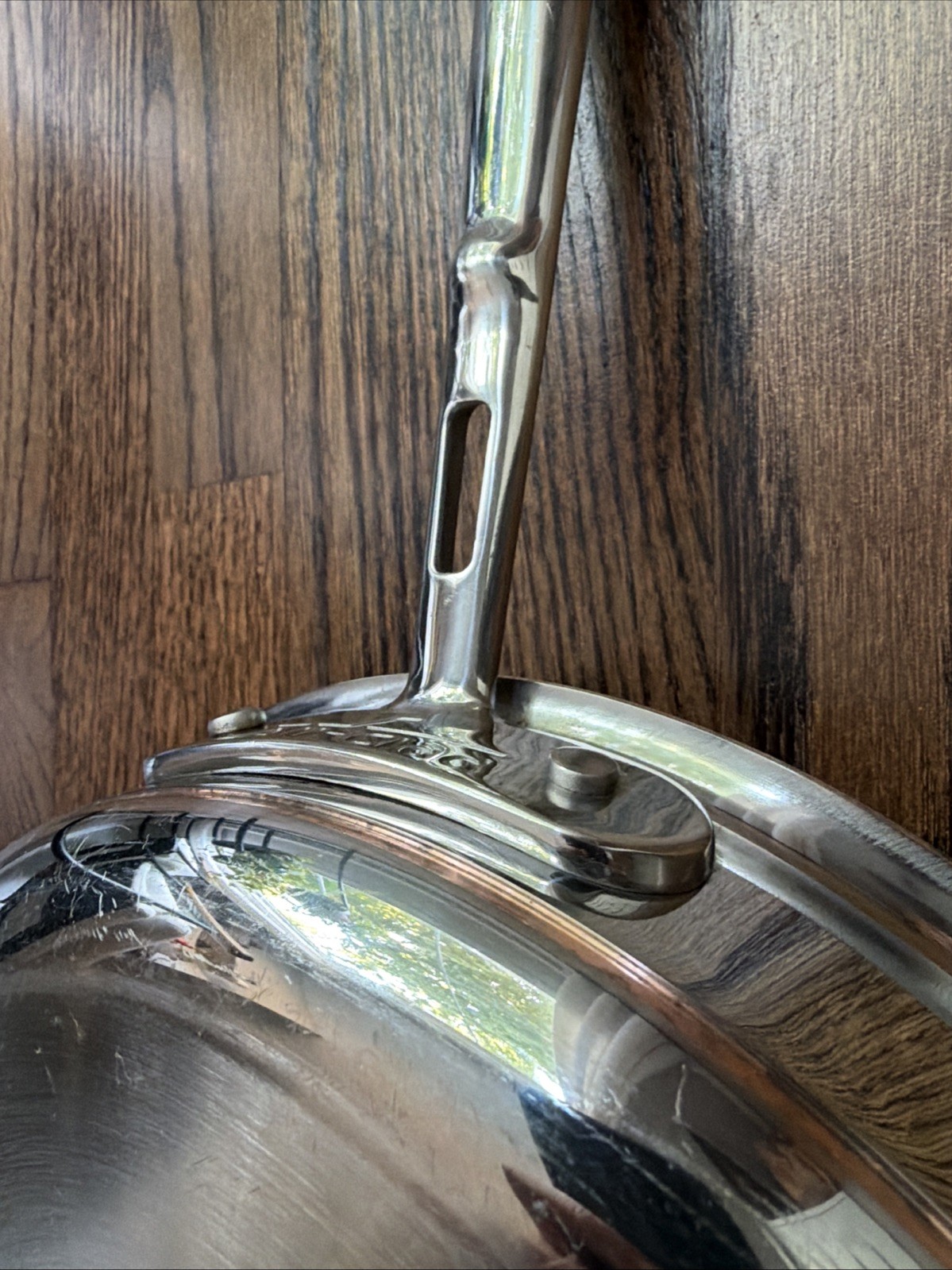 All-Clad Copper Core Saute Pan w/ Lid SS Chef Pan 3 Qt Helper Handle USA