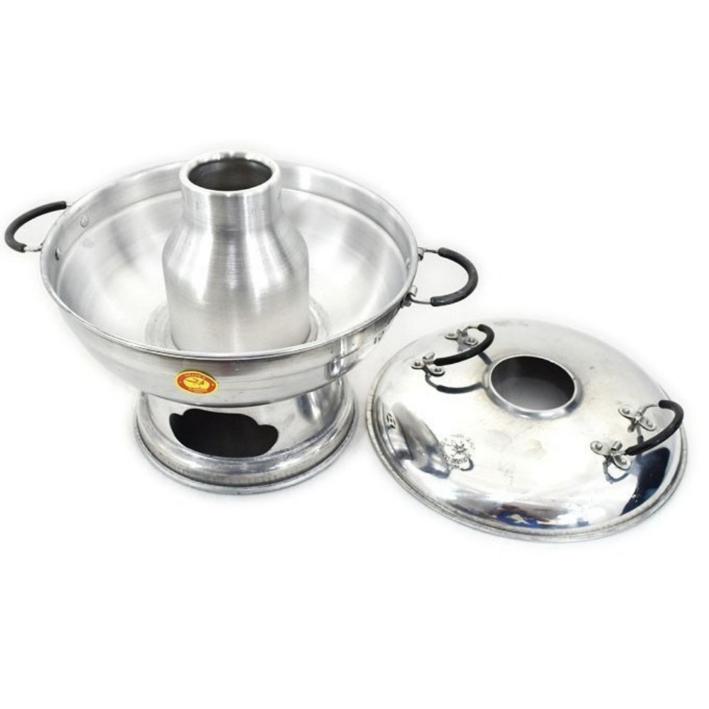 Thai Tom Yum Hot Pot Aluminum 22cm Flamingo Chimney Steamboat With Lid