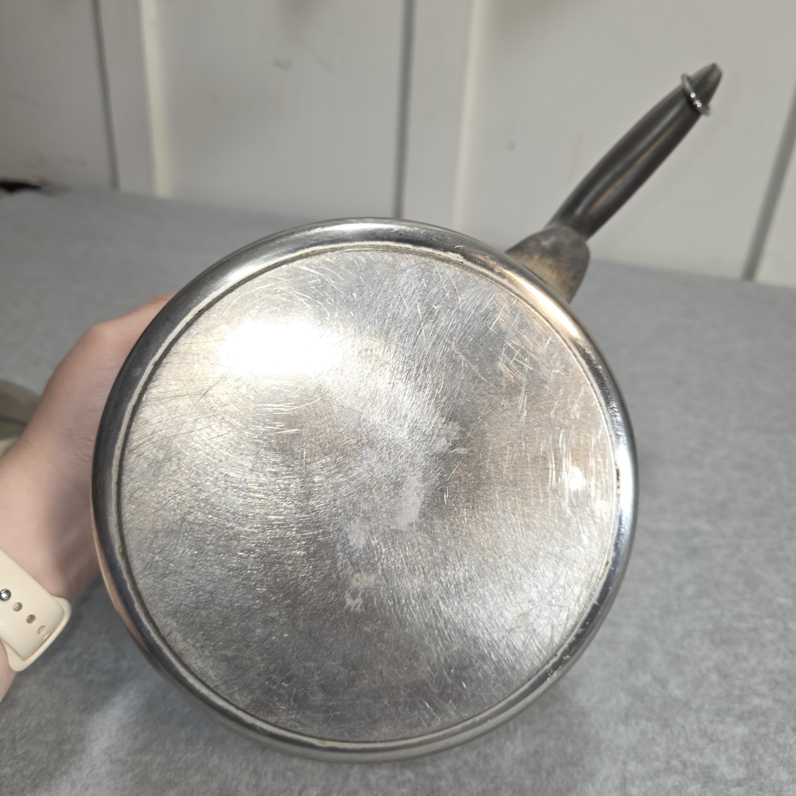 Permanent Stainless Steel 8″ Multi Core Sauce Pan/Lid 5 Ply USA Induction