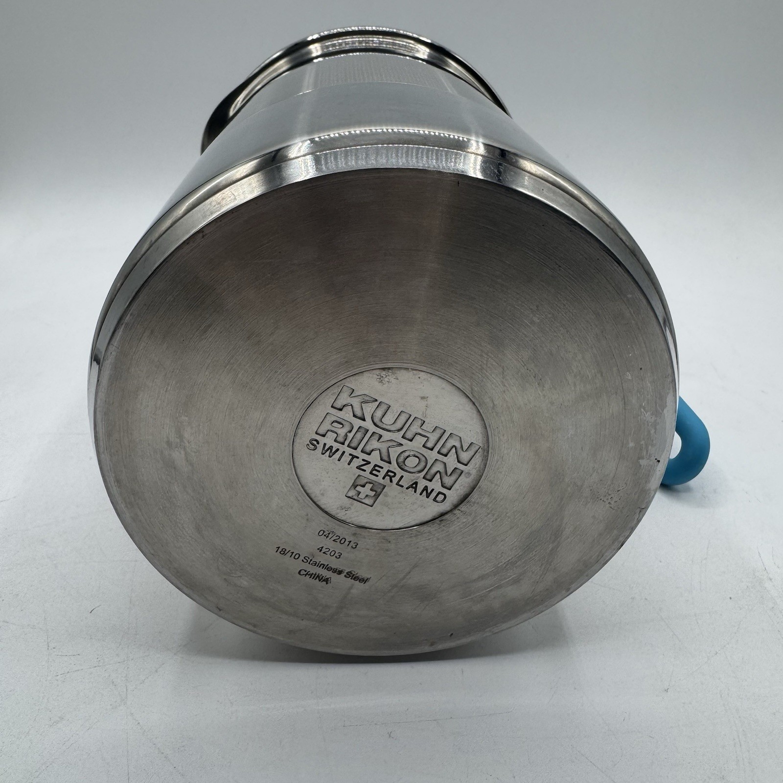 Kuhn Rikon Teal 4th Burner Pot Asparagus steamer Corn Cob Steamer With Basket