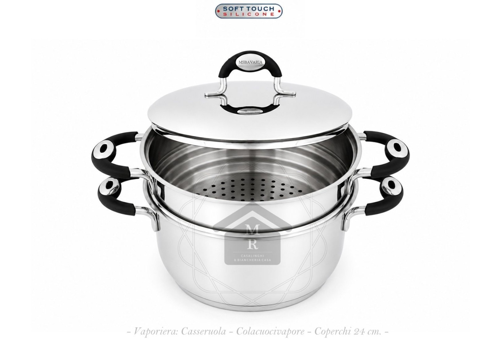 19 Piece 18/10 Stainless Steel Bio Line Induction Bottom MSBavaria Cookware Battery