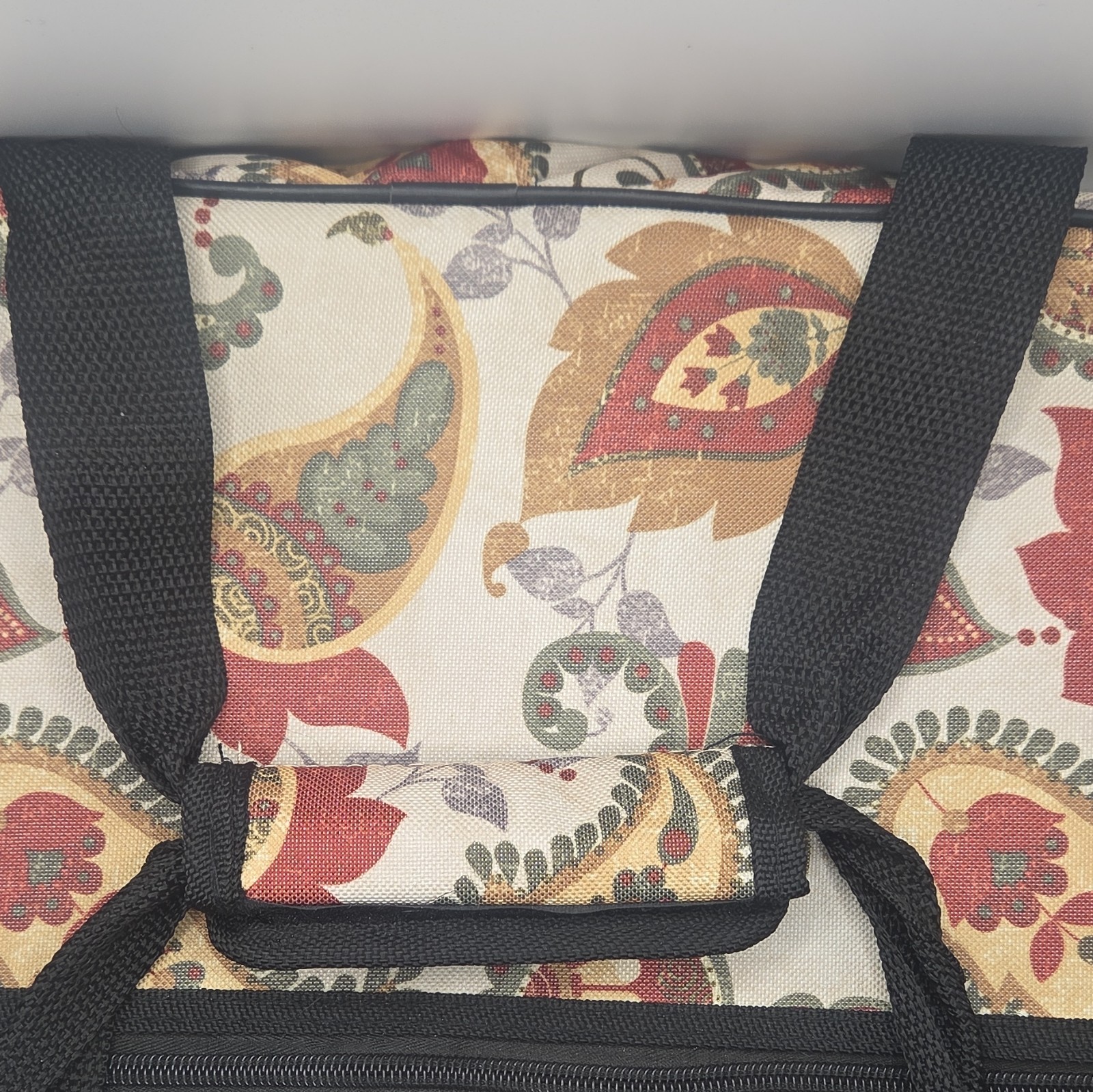homeessentials Insulated Paisley Lunch Tote Bag with Zipper Fits 13×9 Dish