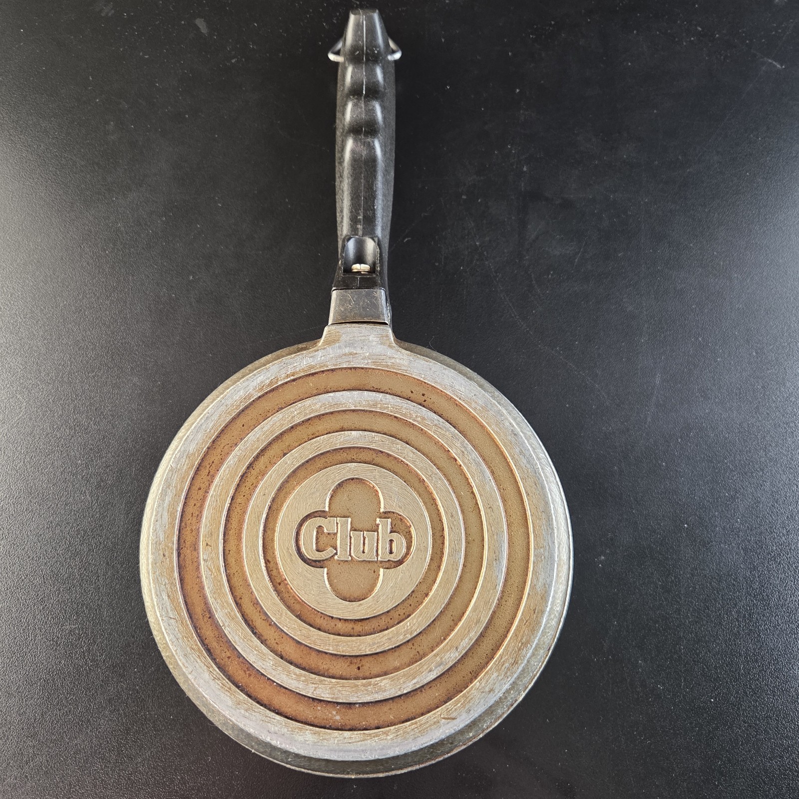 Club Hammered Aluminum Small 6.5″ Skillet/Frying Pan Concentric Rings On Bottom