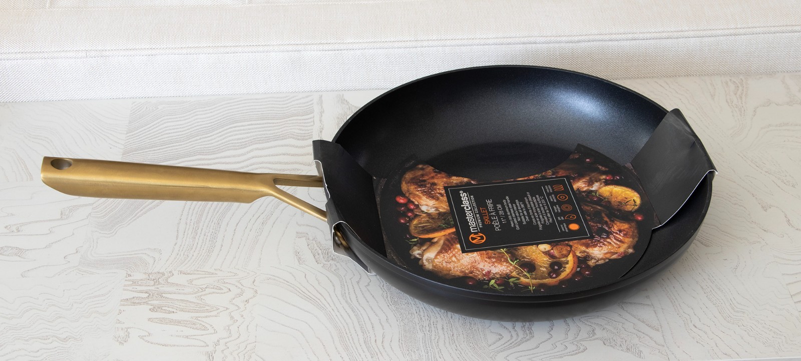 Masterclass Gold Handle Black SKILLET 11″ Non Stick
