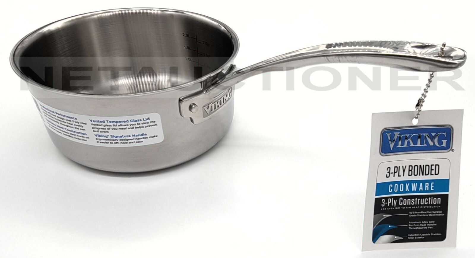 New Viking 3-Ply Stainless Steel 3 Quart (2.8 Liters) Sauce Pan / Pot -Induction