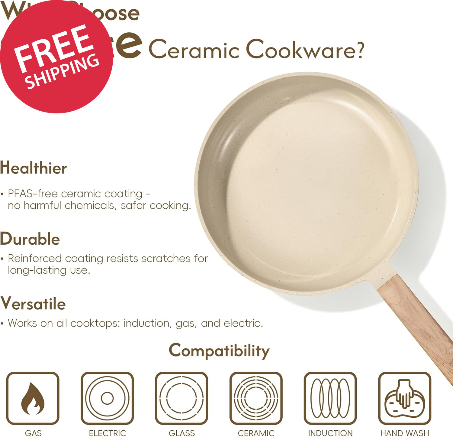 14 Pcs Pots and Pans Set Non Stick Ceramic Cookware Set Non-Toxic Kitchen