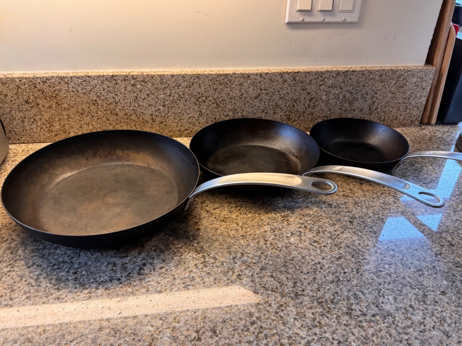 Made In Cookware – 8”, 10”, 12” Blue Carbon Steel Slick, Non-Stick Frying Pans