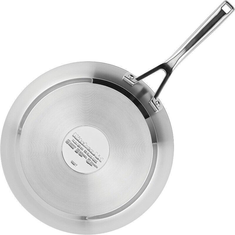 3-Ply Cookware Pots Pans Set W/ Lids Stainless Steel Kitchen Durable 10 Pieces