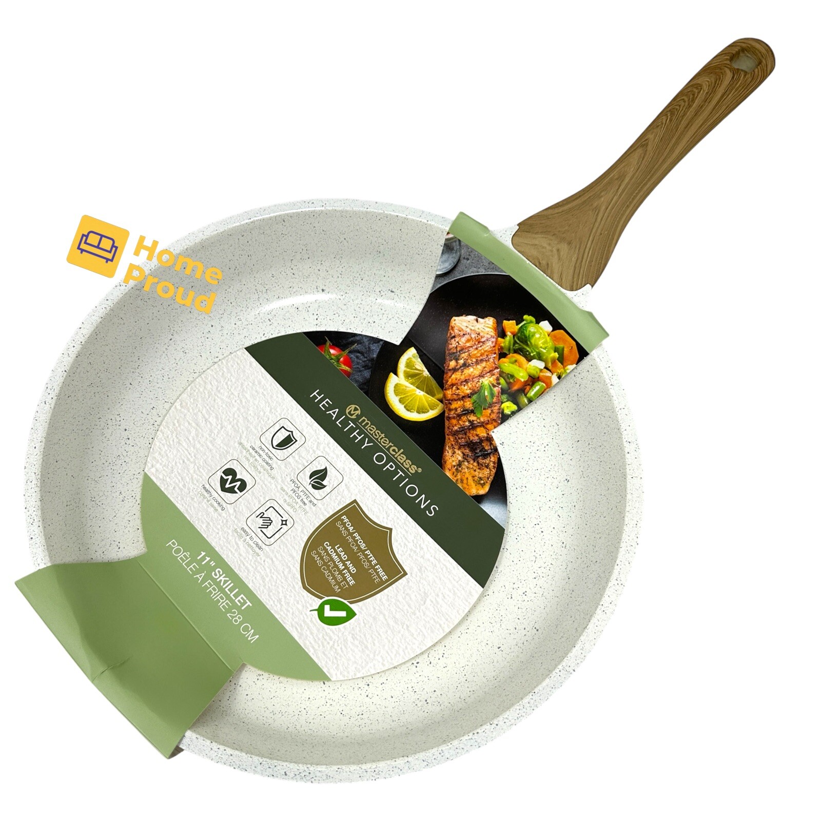 Masterclass Frying Pan Skillet Nonstick Ceramic Coating 11 inch Premium Cookware