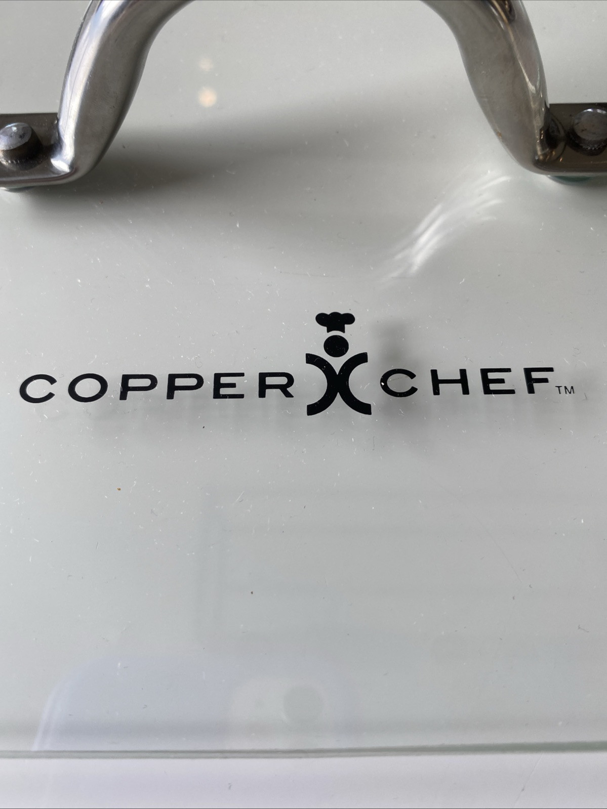 Copper Chef Glass Square Lid Food Press Panini Bacon Burgers Approx 8×8