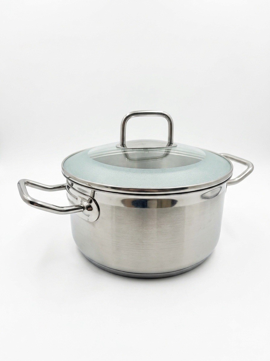 Berndes 3.25 Qt Stainless Steel Dutch Oven 20cm Kochtopf Pot Casserole NIB