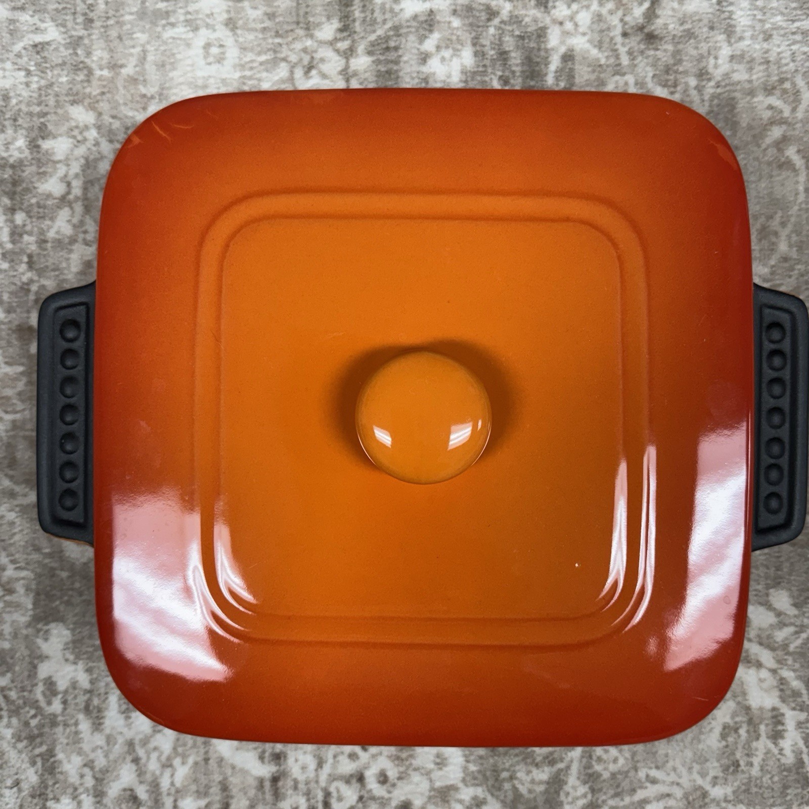 Parini Cookware Orange Pan Casserole Ceramic Square Non-Stick Never Used