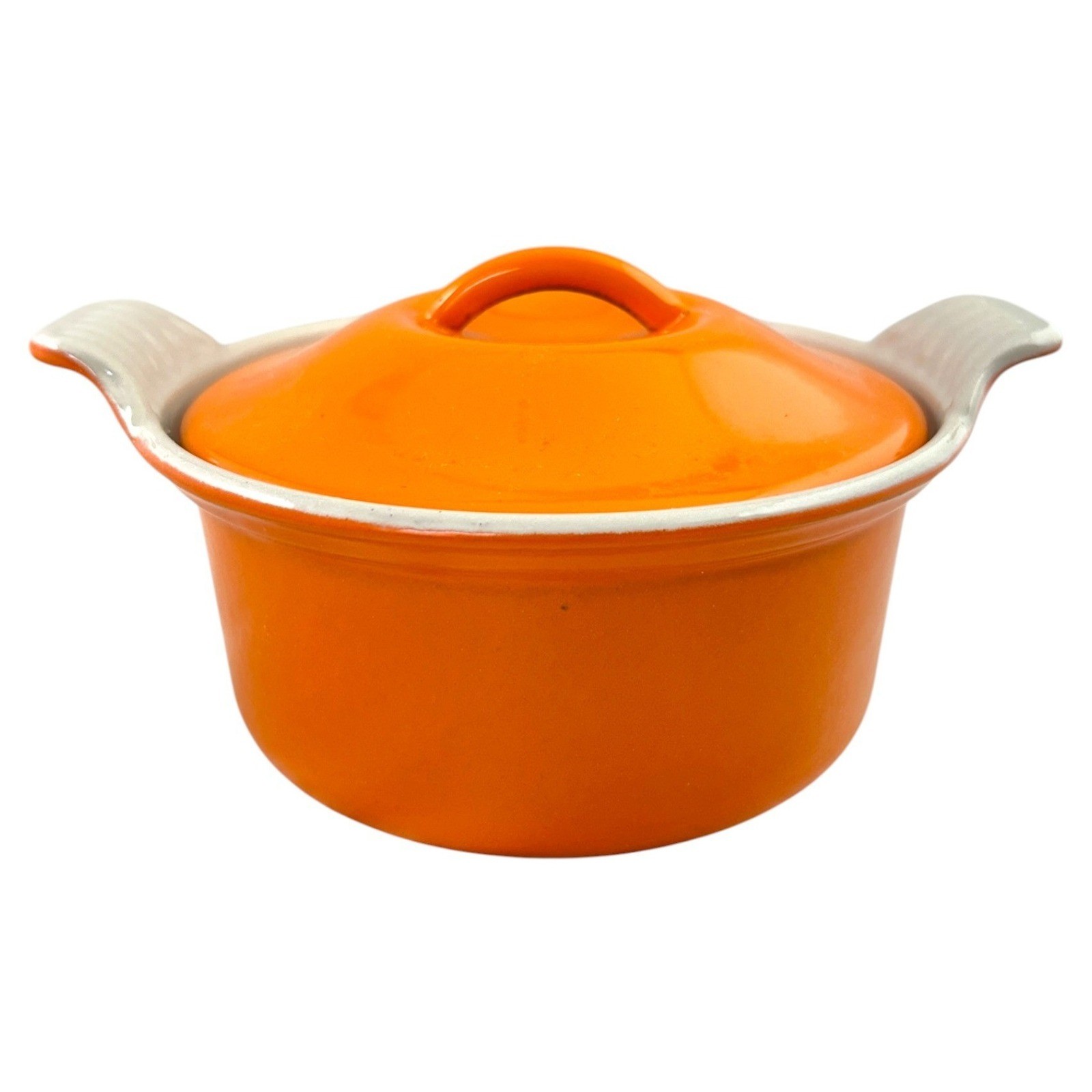 Le Creuset Enameled Cast Iron Mini Round Cocotte #14 Orange Made In France