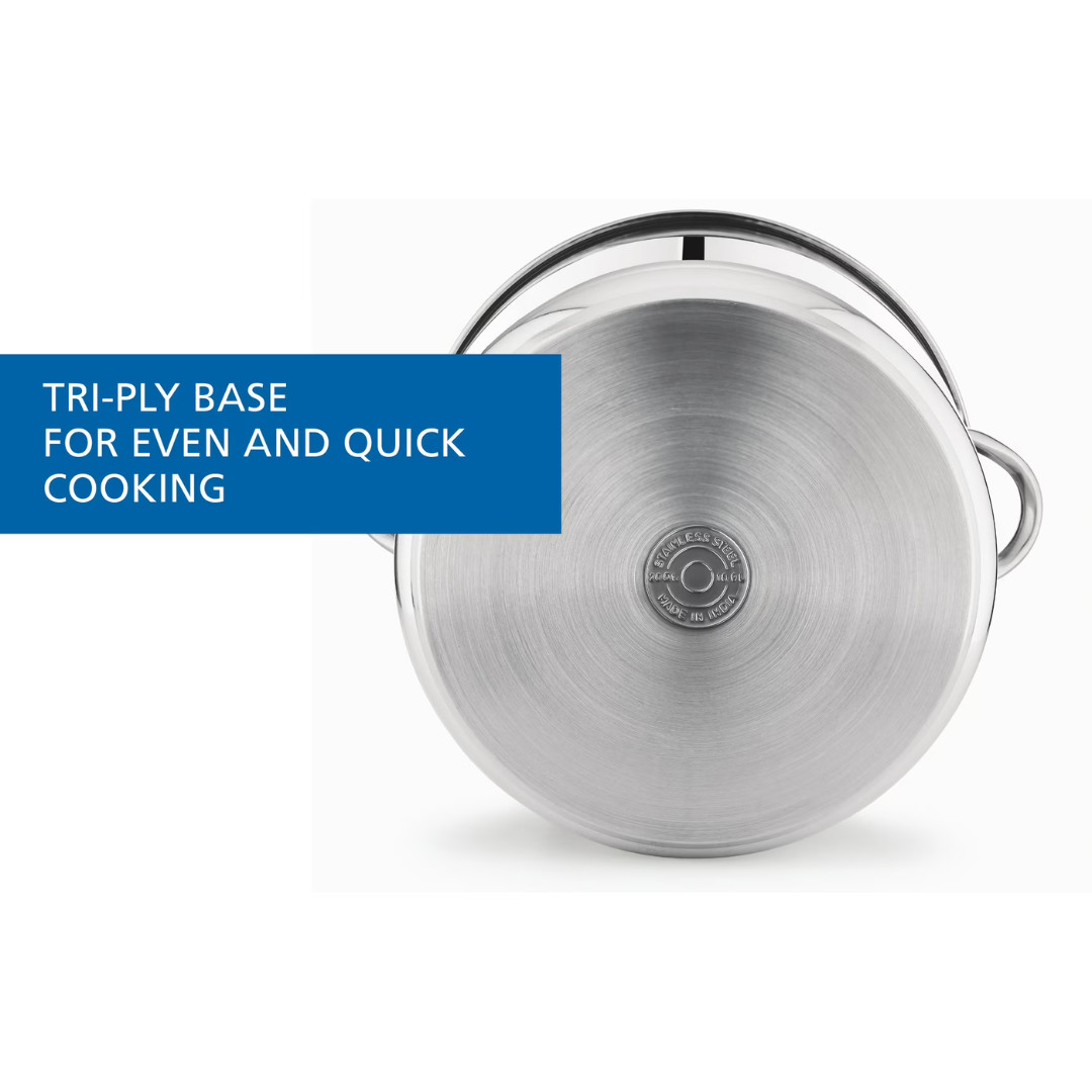 Mainstays 20 Qt Stainless Steel Stock Pot with Glass Lid | Induction Compatible