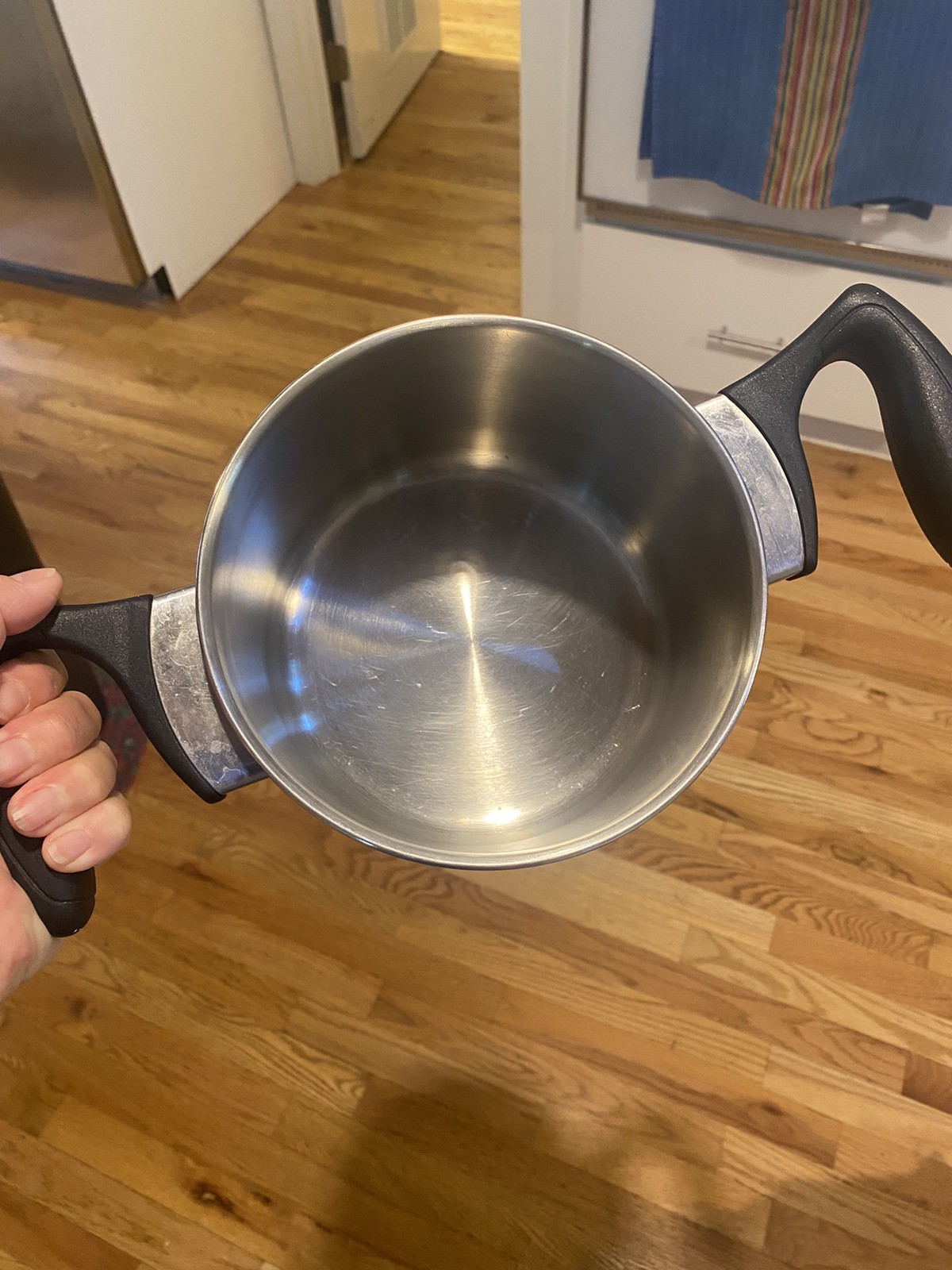 Soltam 18/10 Stainless Steel 2 Piece Pot With Lid Unique Handles Made In Israel