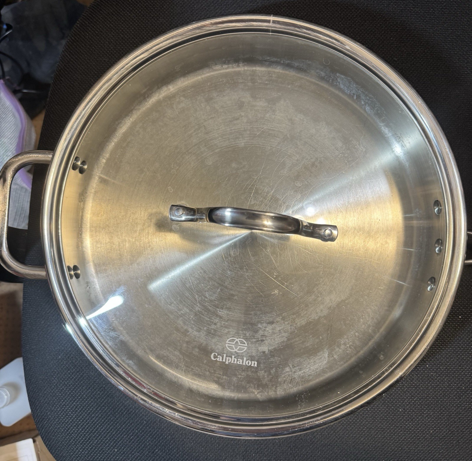 Calphalon 5 Qt Saute Pan 12″ Stainless Steel #5005 Helper Handle 2.5 “ Deep