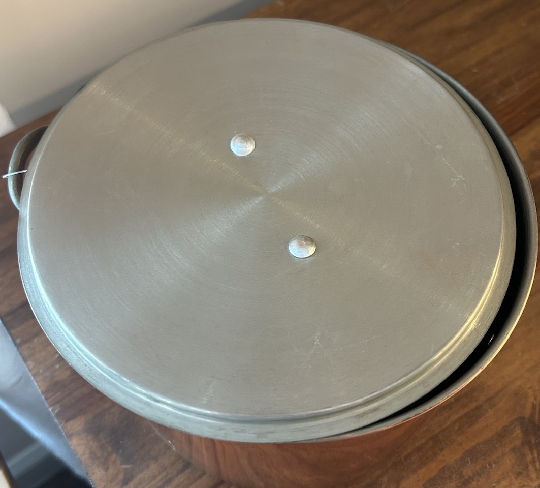 Copper Round Stockpot With Lid Missing Handle
