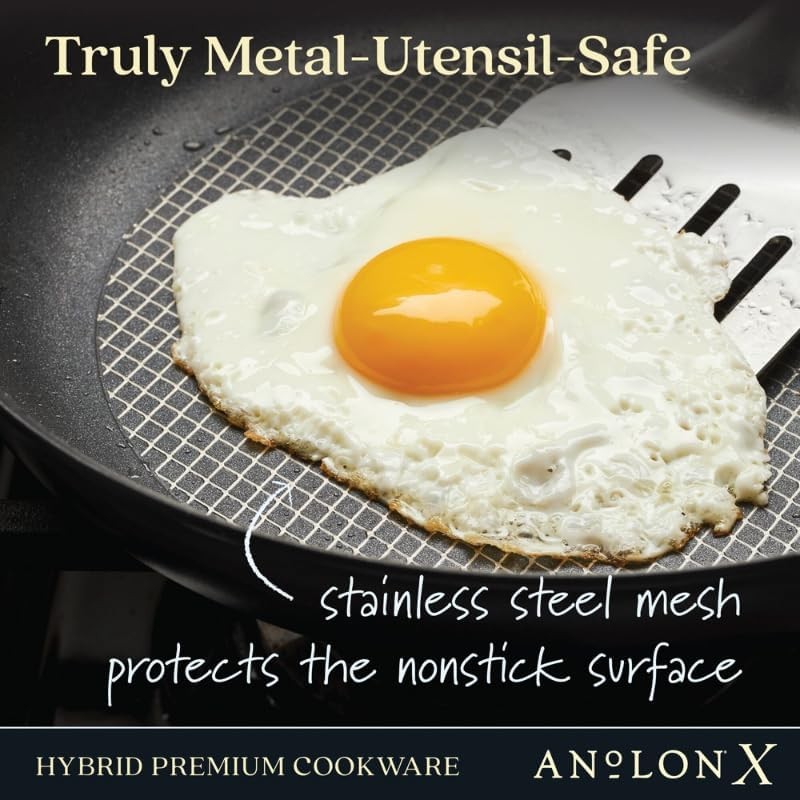 X Hybrid Nonstick Frying Pan/Skillet 8.25 Inch Dark Gray
