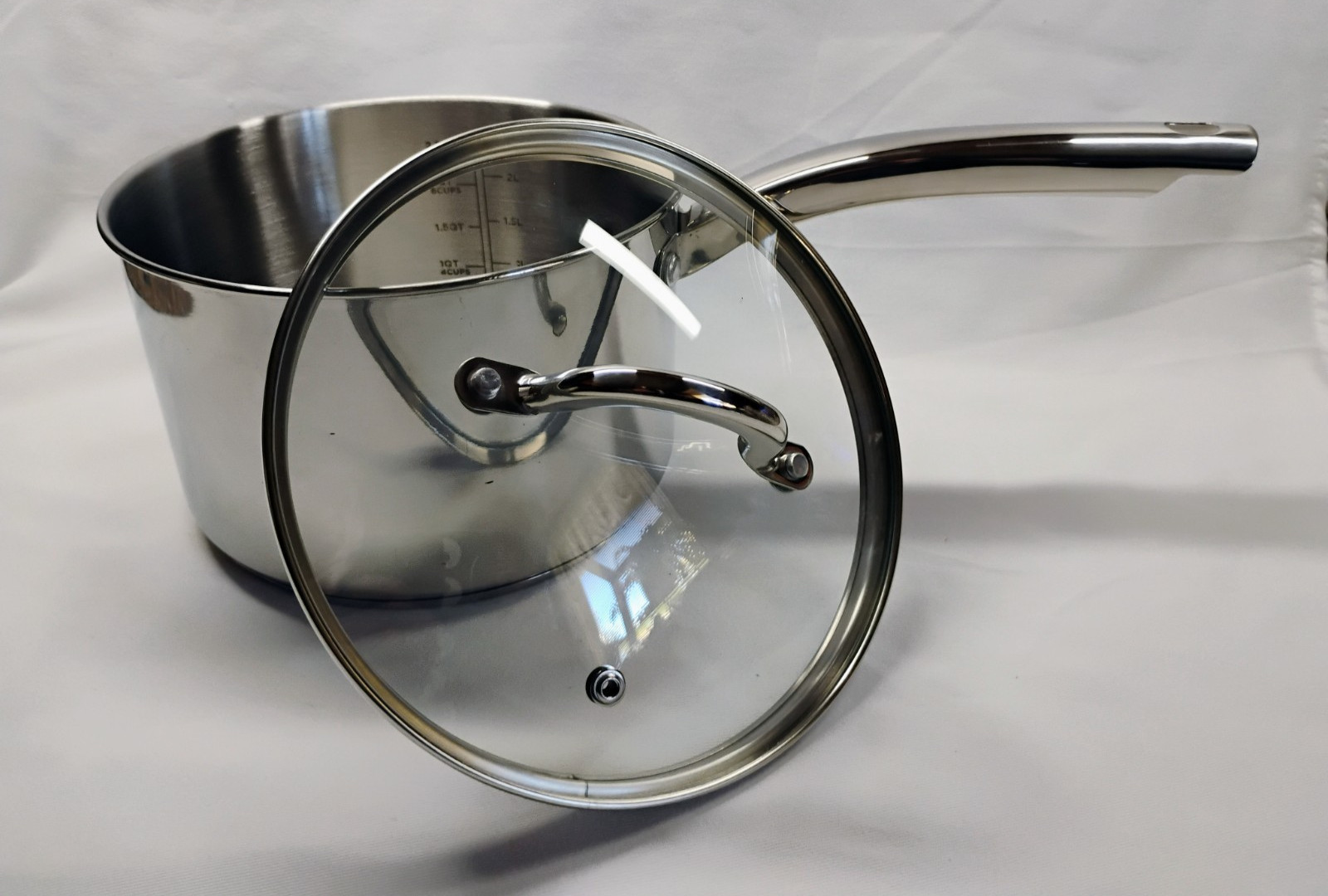 NOS Martha Stewart 3 Qt Saucepan & Lid Stainless Steel Macy’s Exclusive, W/O BOX