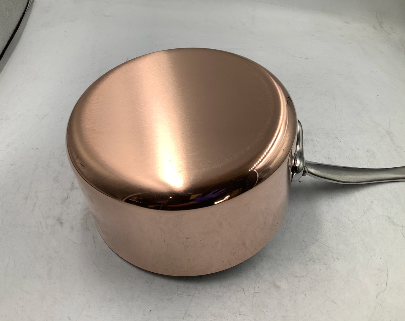 Mauviel M’Heritage 150 S Polished Copper & Stainless Steel Sauce Pan. 1.9 Qt