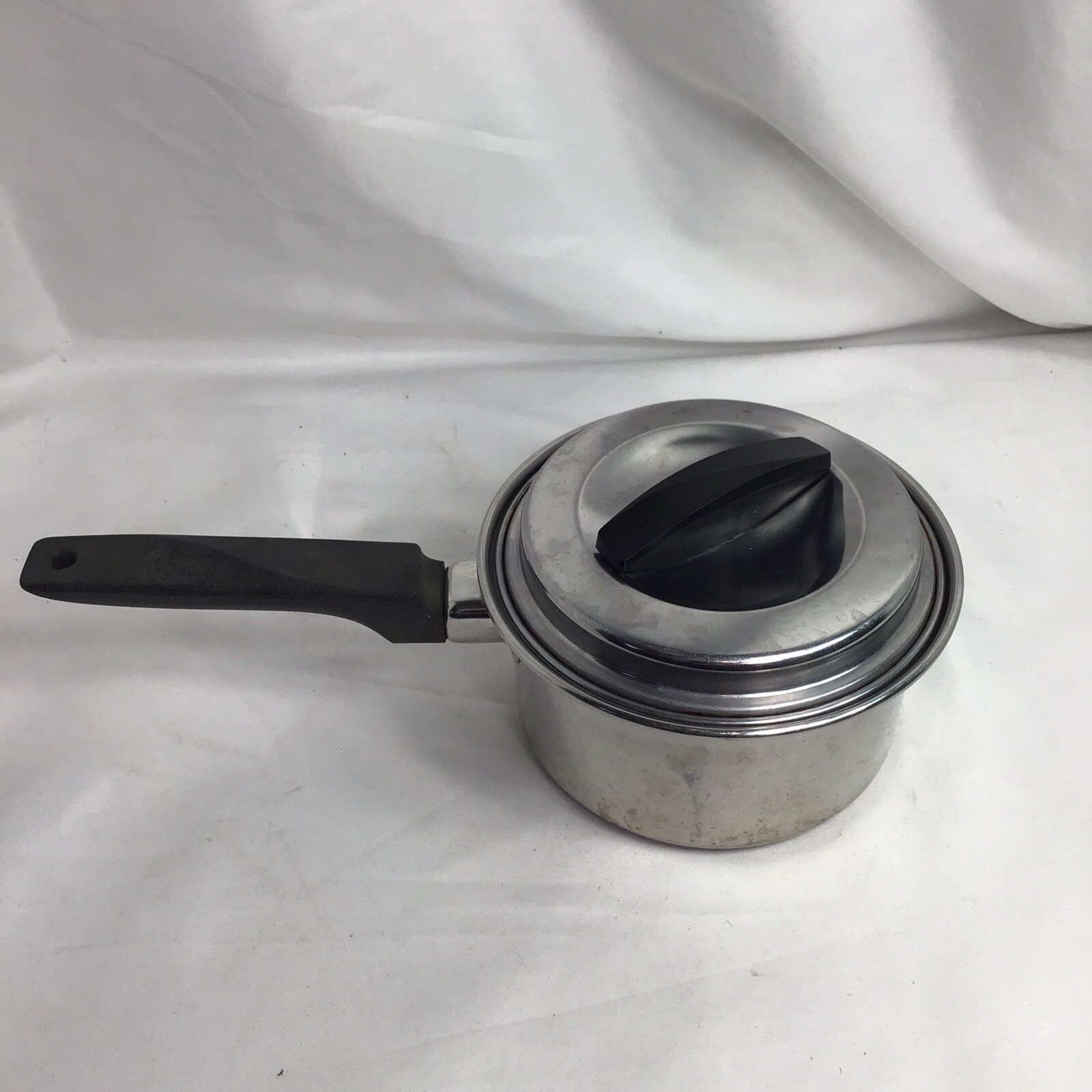 EKCO Flint Ware Vintage Stainless Steel Pot With Lid 5 1/2 Inches
