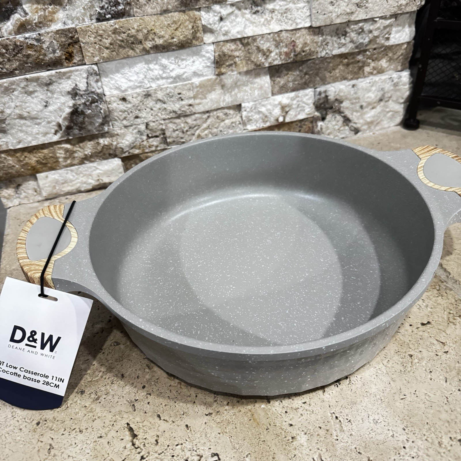 D&W Deane & White 4.2qt Low Casserole 11” Skillet W/Lid Nonstick “Beige” NEW
