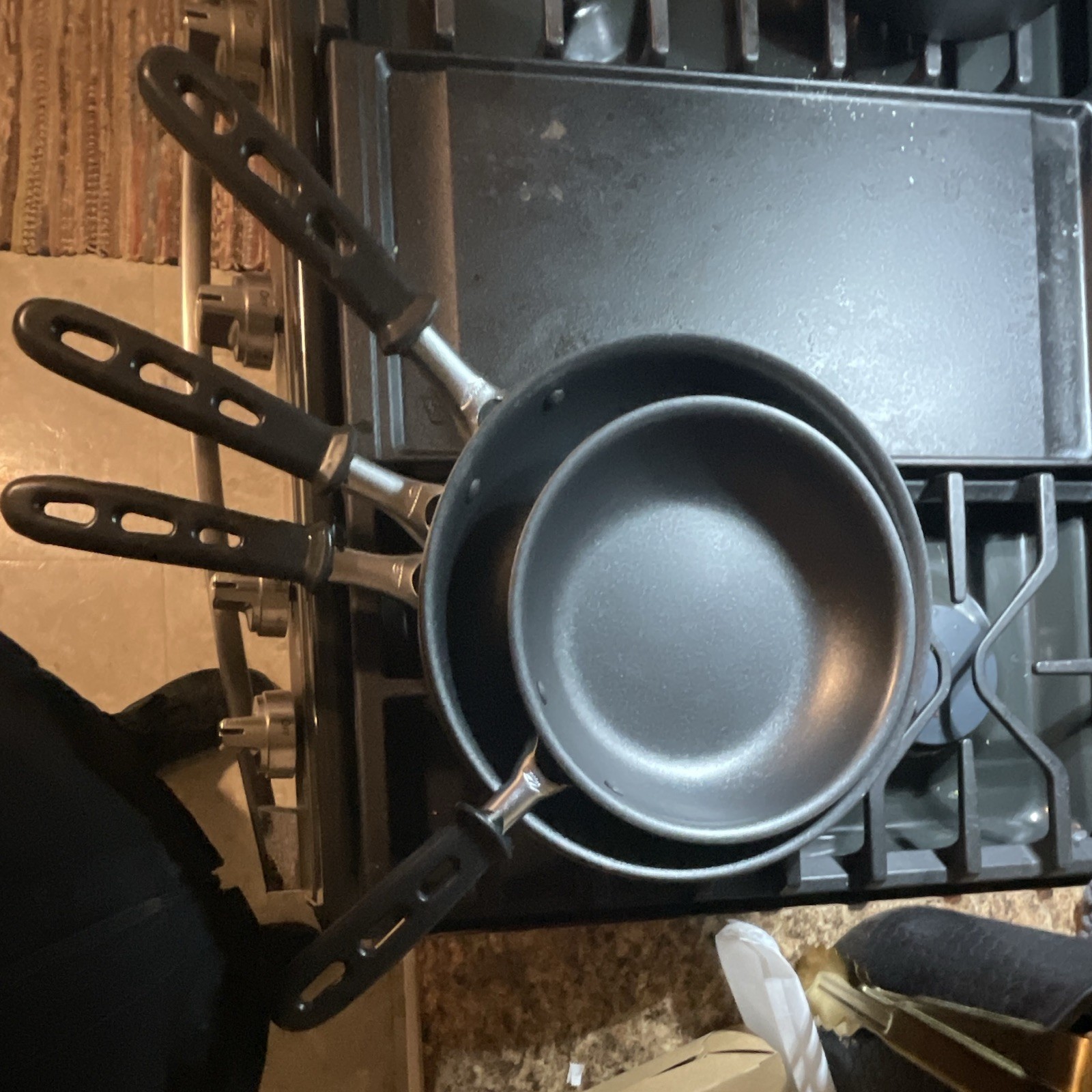 Vollrath Non-Stick Aluminum Frying Pan Set, 3-Piece 20.3 & 25.4 cm, Long Handle